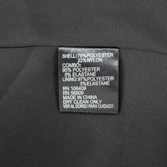 Tahari Dress Womens 10 Black Floral Embroidered Halter with Overlay Lined - Picture 15 of 16